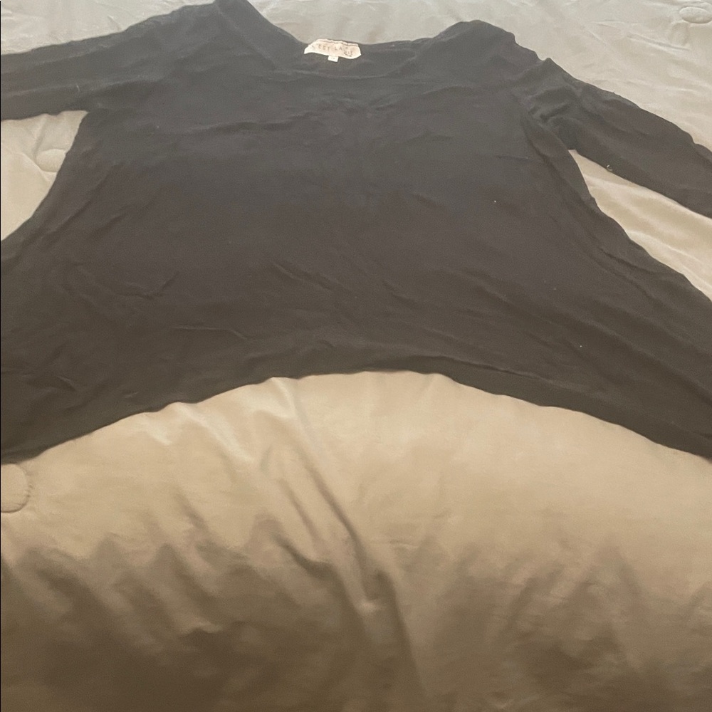 Chic Black Long Sleeve Women's Top
